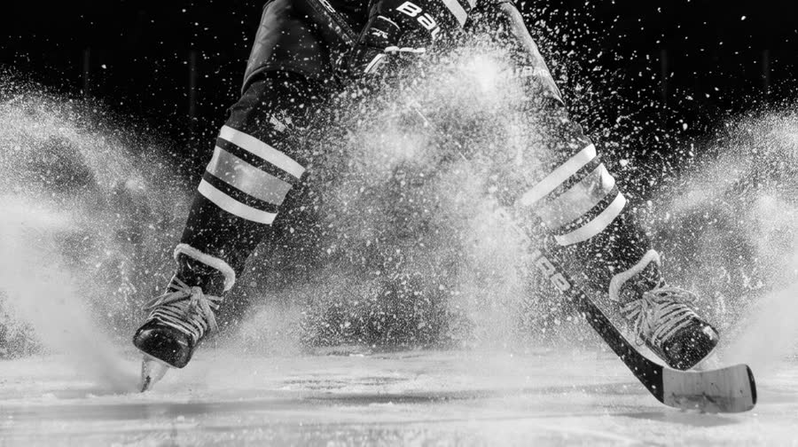 Black and white ice work